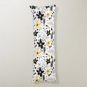 Abstrakt Schwarz-Gelb-Grau Nahtloses Muster Seitenschläferkissen (Rückseite (Vertikal))