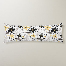 Abstrakt Schwarz-Gelb-Grau Nahtloses Muster Seitenschläferkissen