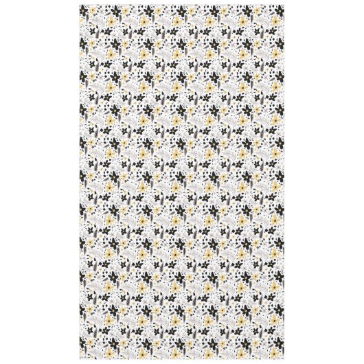 Abstrakt Schwarz-Gelb-Grau Nahtloses Muster Tischdecke (Vorderseite)