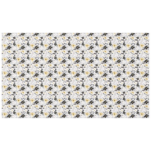 Abstrakt Schwarz-Gelb-Grau Nahtloses Muster Tischdecke (Vorderseite (Horizontal))