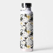 Abstrakt Schwarz-Gelb-Grau Nahtloses Muster Trinkflasche (Rechts)