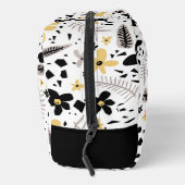 Abstrakt Schwarz-Gelb-Grau Nahtloses Muster Waschbeutel (Rechts)