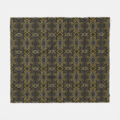 Abstrakt Schwarz Gold Braun Einzigartiges Muster Fleecedecke (Vorderseite (Horizontal))