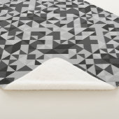 Abstrakt Schwarz-Grau-Geometrie-Mosaik Modernisch Sherpadecke (3/4)