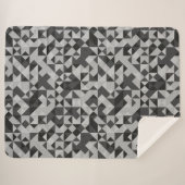 Abstrakt Schwarz-Grau-Geometrie-Mosaik Modernisch Sherpadecke (Vorderseite (Horizontal))