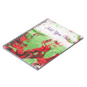 Abstrakt Schwarz-Grün-Weiße Vorlage Trendy Notizblock (Linke Seite)