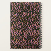 Abstrakt Schwarz rosa Punkte Glam Personalisiert Planer (Rückseite)