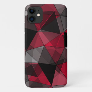 Abstrakt Schwarz, rot, grau geometrisch. Case-Mate iPhone Hülle