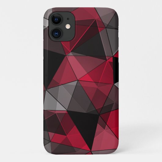 Abstrakt Schwarz, rot, grau geometrisch. Case-Mate iPhone Hülle (Rückseite)
