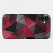 Abstrakt Schwarz, rot, grau geometrisch. Case-Mate iPhone Hülle (Rückseite (Horizontal))
