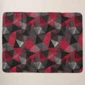 Abstrakt Schwarz, rot, grau geometrisch. Sherpadecke (Vorderseite (Horizontal))