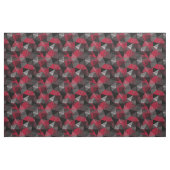Abstrakt Schwarz, rot, grau geometrisch. Stoff (Yard (91,4 cm))