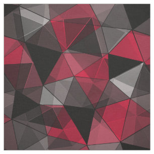 Abstrakt Schwarz, rot, grau geometrisch. Stoff