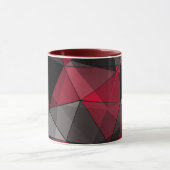 Abstrakt Schwarz, rot, grau geometrisch. Tasse (Zentrum)