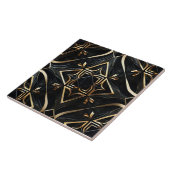 Abstrakt Schwarz und Gold - Moderne geometrische K Fliese (Seite)