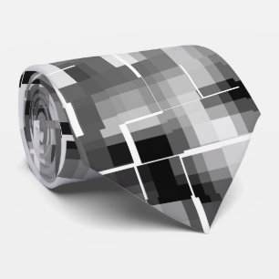 Abstrakt Schwarz und Grau Krawatte