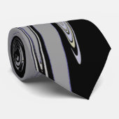 Abstrakt Schwarz und Grau Moderne Splash Krawatte (Gerollt)