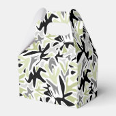 Abstrakt, schwarz und grün, Jugend, modern, kreati Geschenkschachtel (Rückseite)