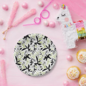 Abstrakt, schwarz und grün, Jugend, modern, kreati Pappteller (Party)