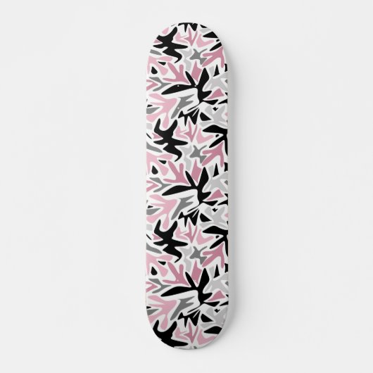 Abstrakt, schwarz und rosa, Jugend, Moderne Skateboard (Vorne)