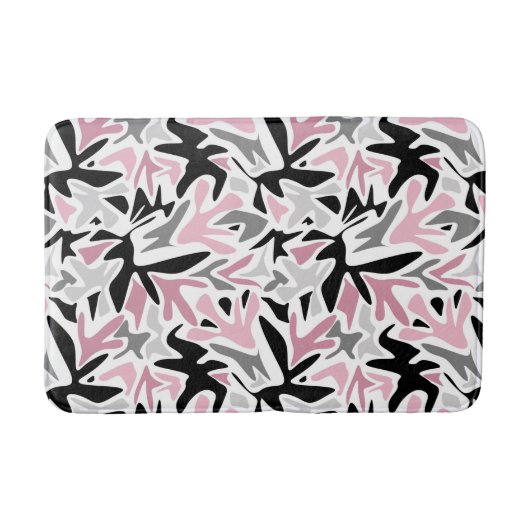 Abstrakt, schwarz und rosa, Jugend, moderne Tablet Badematte (Vorderseite)