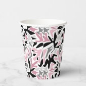 Abstrakt, schwarz und rosa, Jugend, moderne Tablet Pappbecher (Rechts)