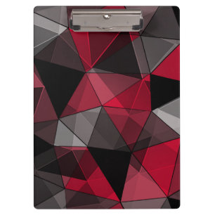 Abstrakt, schwarz und rot, Dreieck, geometrisch, b Klemmbrett