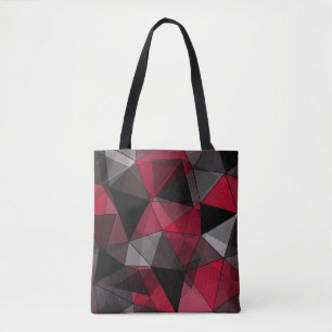 Abstrakt, schwarz und rot, Dreieck, geometrisch, s Tasche