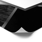 Abstrakt Schwarz und Silber - Sitzkarte (9) Poster (Ecke)