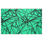 Abstrakt Schwarz und Türkis Stoff (Fat Quarter (45,7 x 55,9 cm))