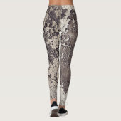 Abstrakt, schwarz und weiß (geknackte Wand) Leggings (Rückseite)