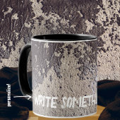 Abstrakt, schwarz und weiß (geknackte Wand) Tasse
