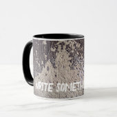 Abstrakt, schwarz und weiß (geknackte Wand) Tasse (Vorderseite Links)