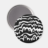 Abstrakt Schwarz und Weiß Magnet (Vorderseite/Rückseite)