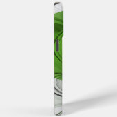 Abstrakt Schwarz und Weiß mit einem grünen Fraktal Case-Mate iPhone Hülle (Rückseite / Rechts)