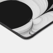 Abstrakt Schwarz und Weiß mit einem grünen Fraktal Schreibtischunterlage (Ecke)