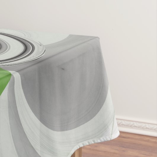 Abstrakt Schwarz und Weiß mit einem grünen Fraktal Tischdecke (Beispiel)