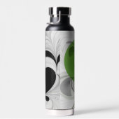 Abstrakt Schwarz und Weiß mit einem grünen Fraktal Trinkflasche (Rechts)