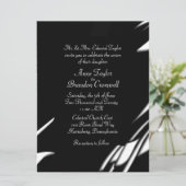 Abstrakt Schwarz/Weiß-Abend Einladung zur Hochzeit (Stehend Vorderseite)