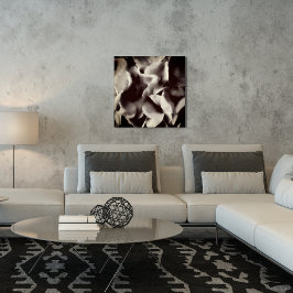 Abstrakt Schwarz-Weiß-Blüten Poster