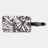 Abstrakt Schwarz/Weiß Gepäckanhänger (Rückseite horizontal)