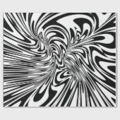 abstrakt Schwarz-Weiß Geschenkpapier (Flach)