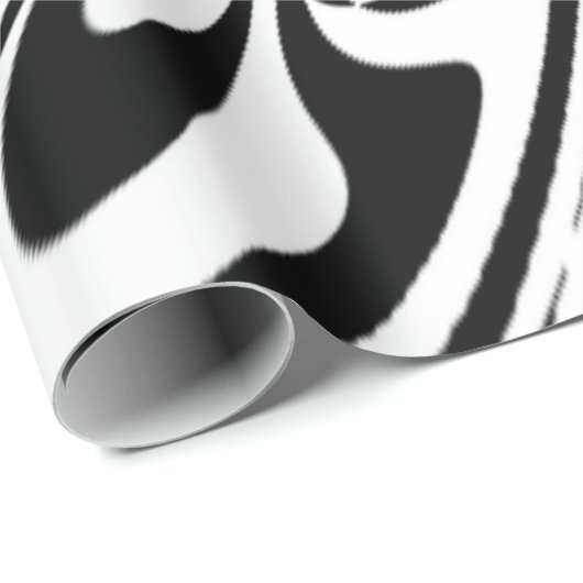 abstrakt Schwarz-Weiß Geschenkpapier (Rolleneckpunkt)