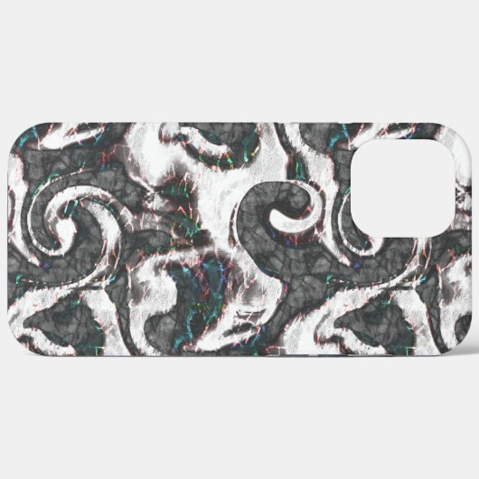 Abstrakt Schwarz/Weiß mit farbigen Details oder ve Case-Mate iPhone Hülle (Rückseite (Horizontal))