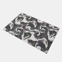 Abstrakt Schwarz/Weiß mit farbigen Details oder ve