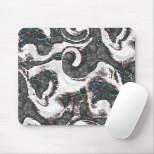 Abstrakt Schwarz/Weiß mit farbigen Details oder ve Mousepad