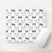 Abstrakt Schwarz-Weiß-Panda Mousepad (Mit Mouse)
