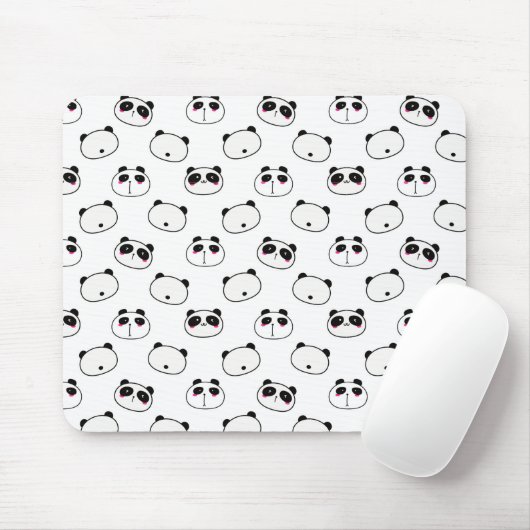 Abstrakt Schwarz-Weiß-Panda Mousepad (Mit Mouse)