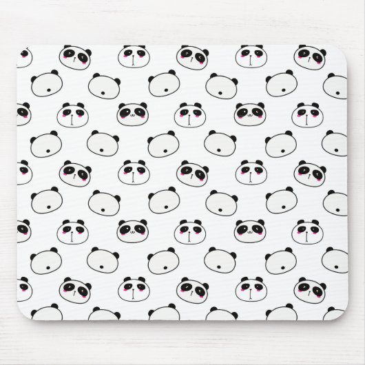 Abstrakt Schwarz-Weiß-Panda Mousepad (Vorne)