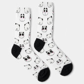 Abstrakt Schwarz-Weiß-Panda Socken (Rechts)
